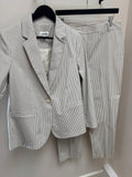 Jaeger stripe suit Cream/Navy Size UK 14