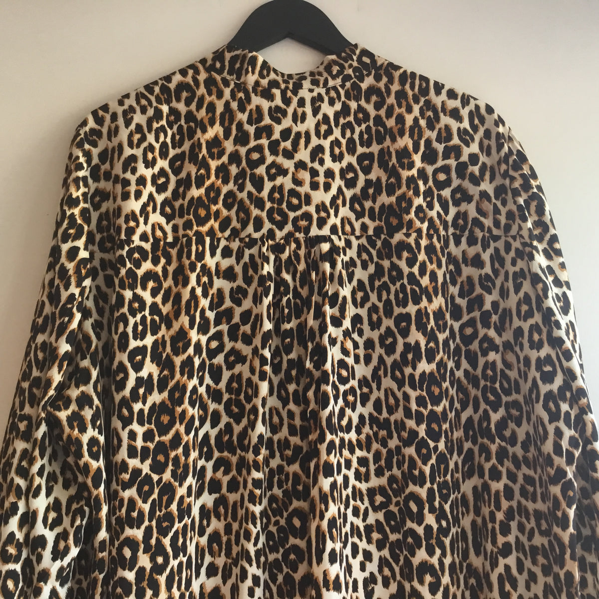 Anna Scholz silk tie leopard print dress Natural/Tan/Blk Size 24