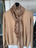 Liberty silk print Scarf Peach O/S