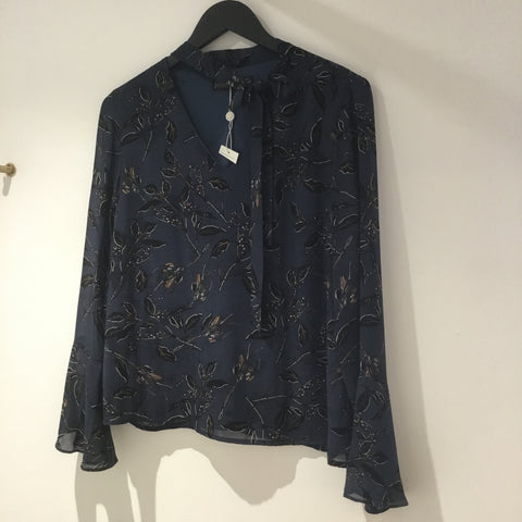 Sugarhill Boutique print blouse Blue Size 12