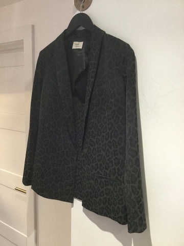 Hush leopard print Blazer Khaki/ Black Size 6