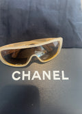 Chanel 5495 Shield Sunglasses Beige O/S