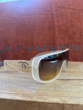 Chanel 5495 Shield Sunglasses Beige O/S