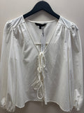 Nobody's Child Blouse Bernadetta Tie Top Cream