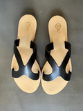 R.K leather slip on mule Black Size 4