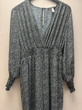 H&M daisy print wrap jumpsuit Navy/yellow Size 10