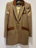 Holland Cooper Jacket Herringbone Tan Size 14