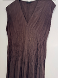Massimo Dutti crinkle dress Chocolate Size Small