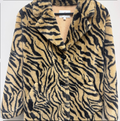 Derhy KCoatFaux Fur Zebra Tan/Black Small