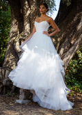 Martina Liana Bridal Ivory Satin Bodice Tulle Wave Skirt 14
