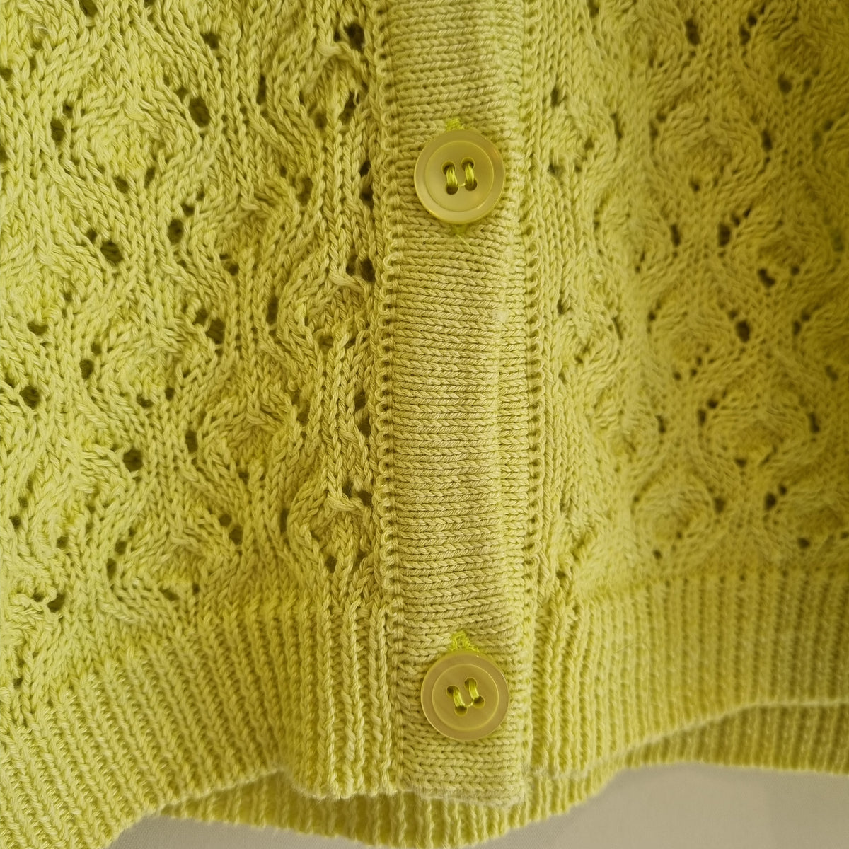 David Nieper open knit Cardigan Citrus Size 14