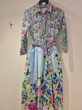 Sara Roka print midi dress Blue/Multi Size 44/ UK 12