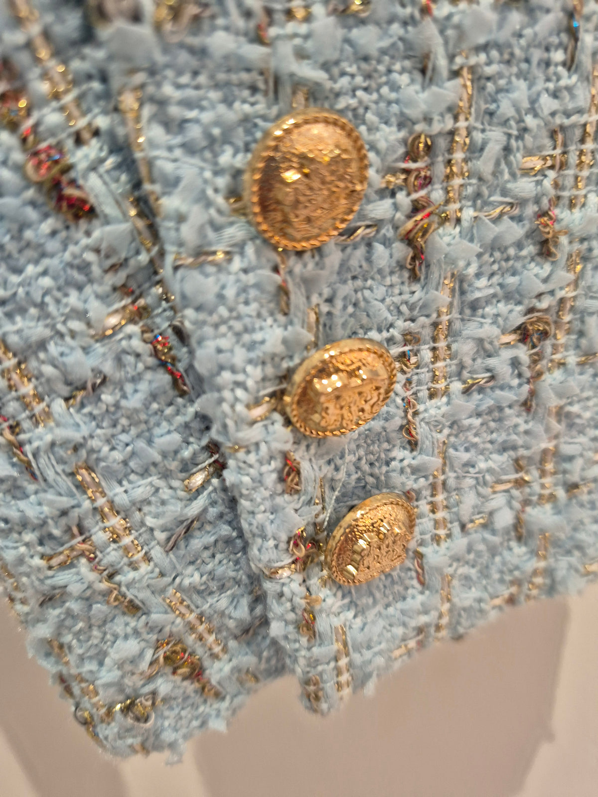 Attentif Boucle Jacket Ice Blue/Metallic Size 38