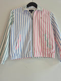 Polo Ralph Lauren Contrast Stripe Bomber Jacket White/Multi Size Medium