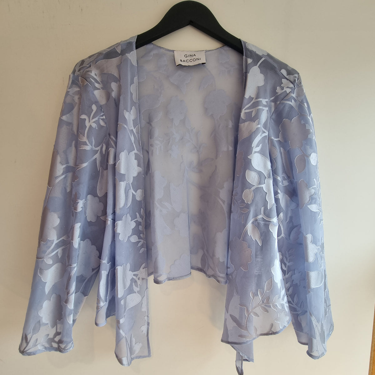 Gina Bacconi Occasion devore burn out dress/bolero Hydrangea Size 22