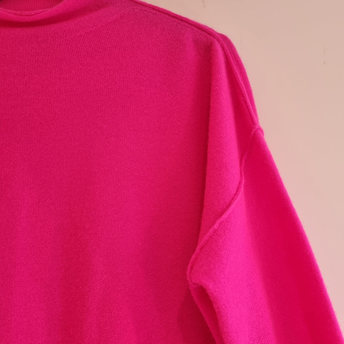 Pilcro cashmere crop jumper Neon Pink Size XS