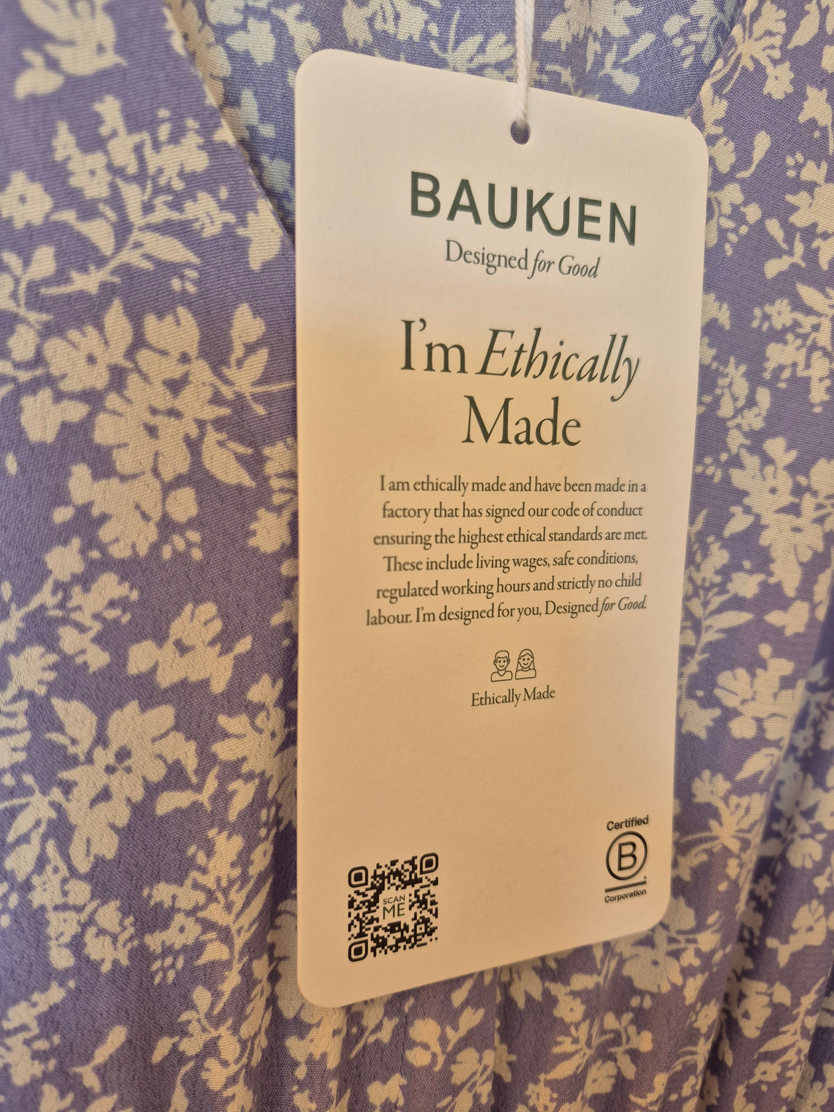 Baukjen Elisabetta dress Pale Lavender Floral Sprig Print Size 14
