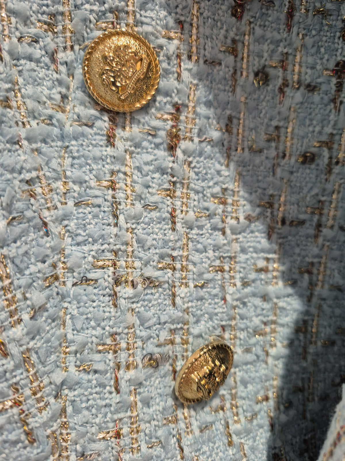 Attentif Boucle Jacket Ice Blue/Metallic Size 38
