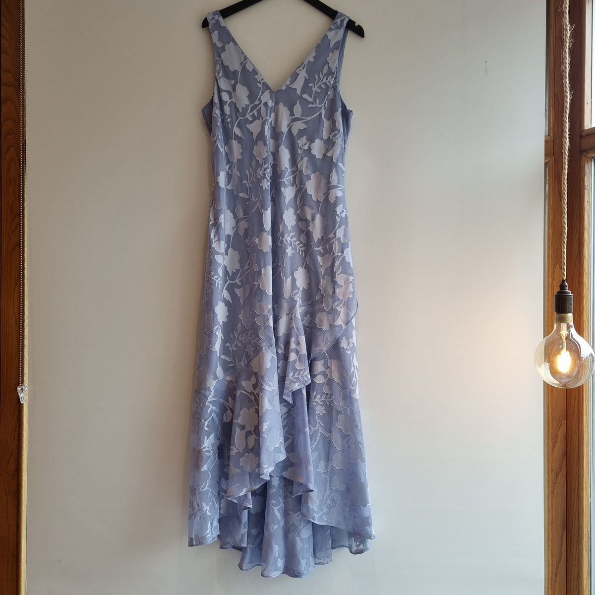 Gina Bacconi Occasion devore burn out dress/bolero Hydrangea Size 22