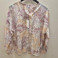 Jigsaw Animal Floral Voile Blouse Champagne Size 10