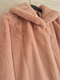 Guess Faux Fur Jacket Blush Size Medium