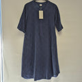 Poetry textured linen blend tunic dress Navy Size 10