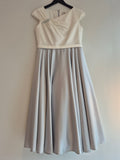John Charles contrast occasion dress Ivory/Silver Size 12