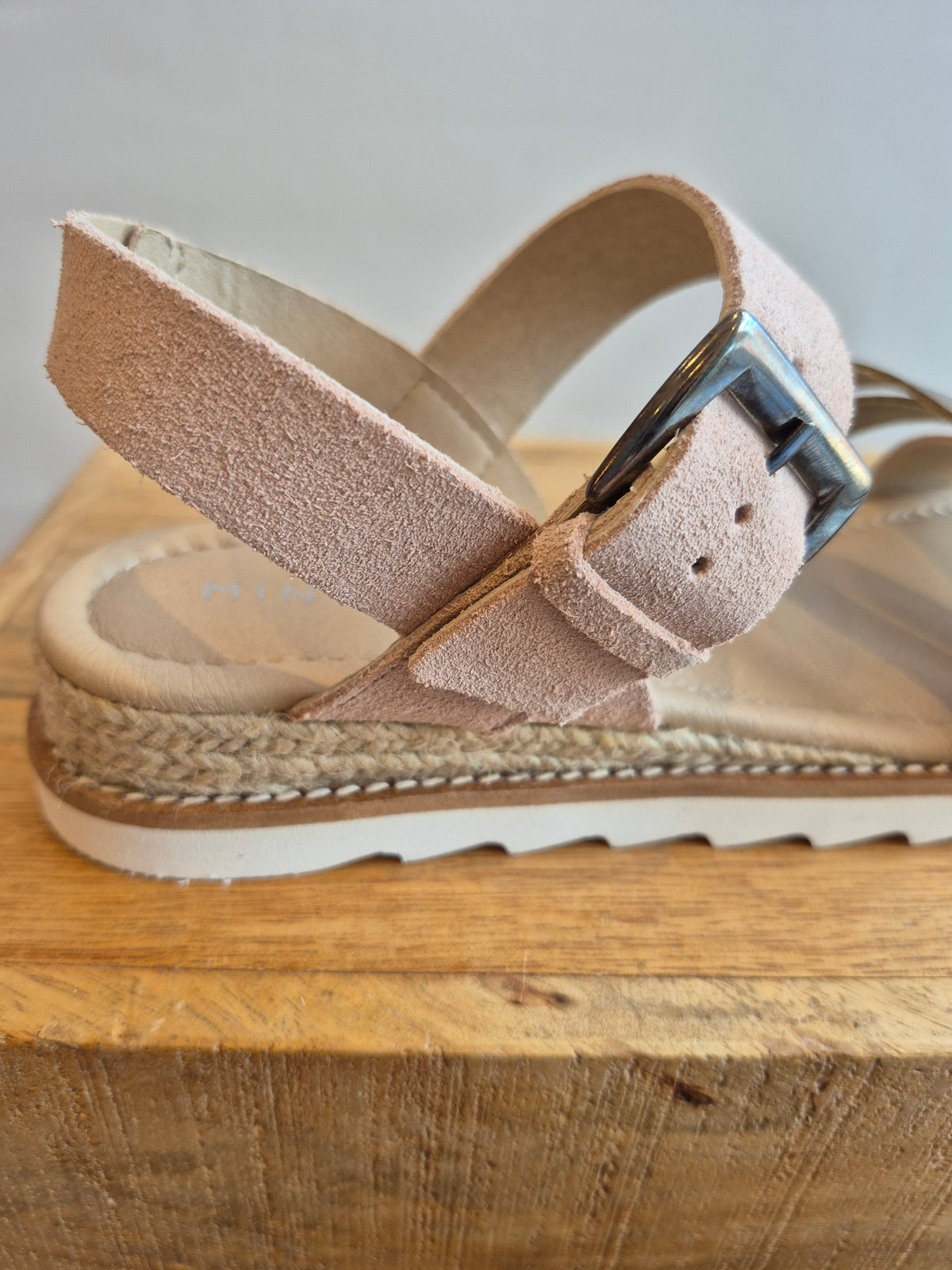 Mint Velvet Suede Sandal Dusky Pink/Metallic Size 4