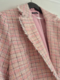 Roman Fray mid Boucle style jacket Pink/Gold Size 12