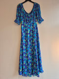 Rixo floral print midi dress Blues/Green Size 8