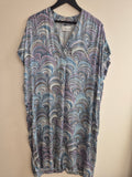 One Hundred Stars Marbled Print Dress Blues/Pastels One Size