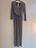 Lipsy London Maxi Dress embellished shimmer Pewter