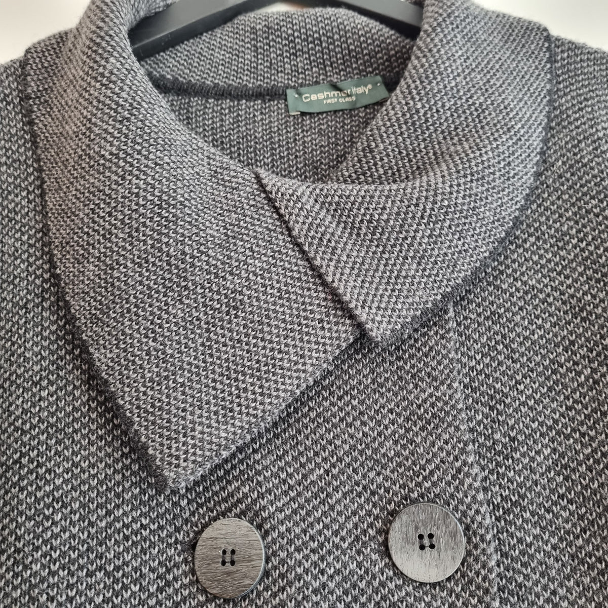 Cashmeritaly cashmere blend knit cardigan Dark Grey/Grey One Size