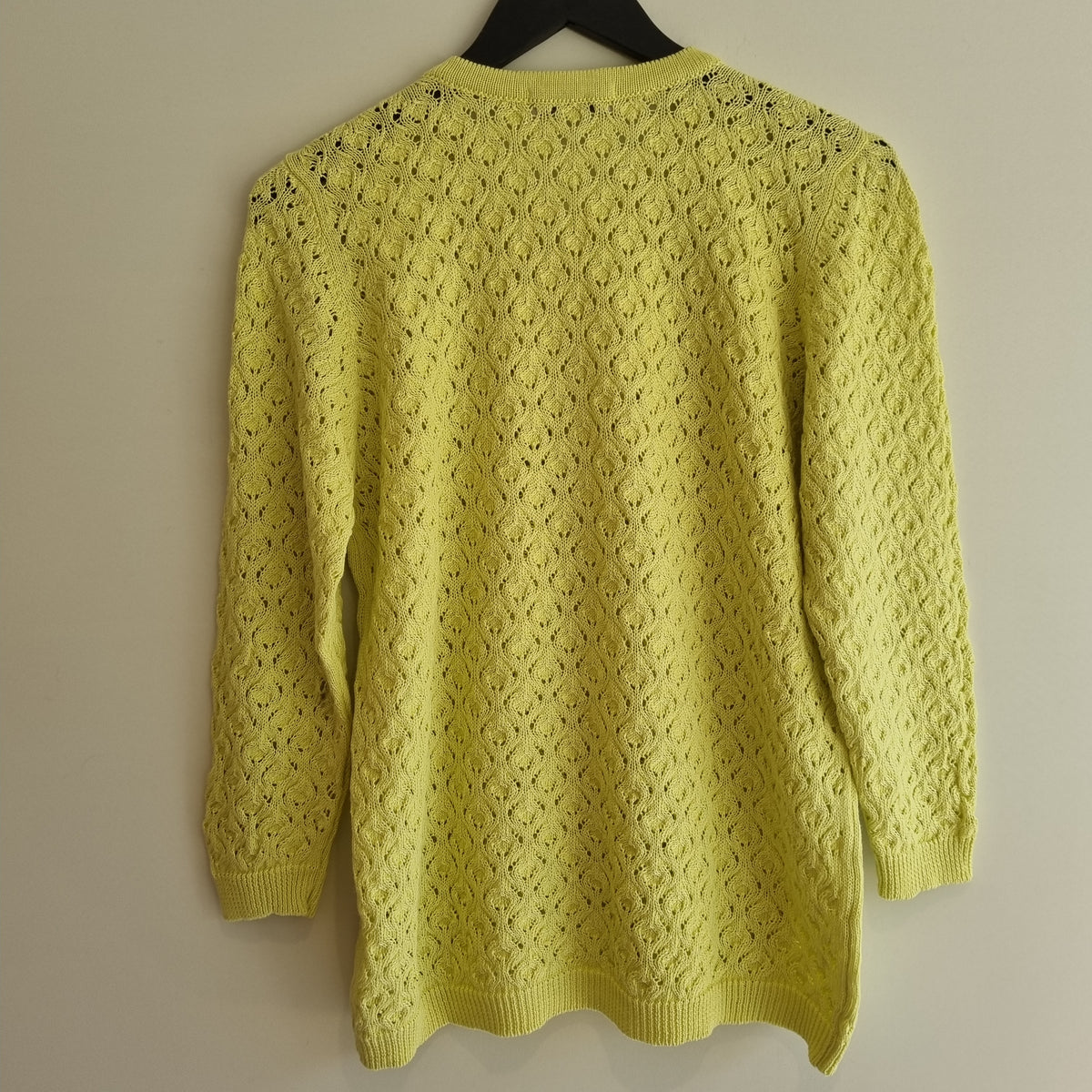 David Nieper open knit Cardigan Citrus Size 14