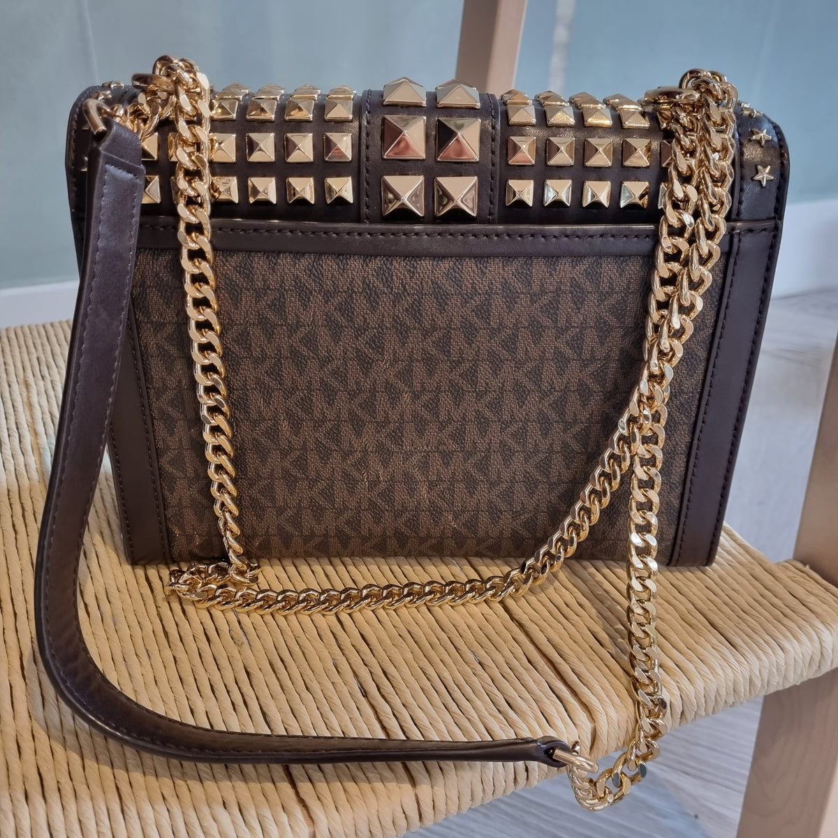 Michael Michael Kors Whitney star bag Choc/Gold OS