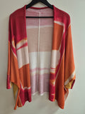 Wynne Layers Cardigan Abstract Multi Ecru/Burnt Orange/Red XL