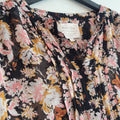 Part Two floral print Blouse Black/Tan/Pinks Size 36