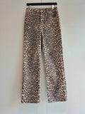 Mint Velvet Slim Jeans Neutral Leopard Print 10R