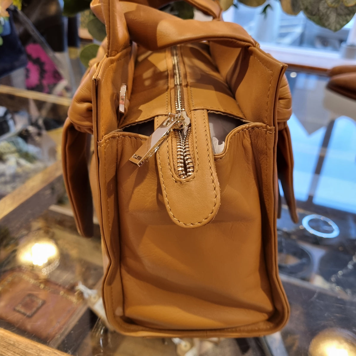 Ted Baker leather grab bag Tan