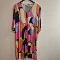 Masai Copenhagen button front Netta print midi dress Multi Size XXL
