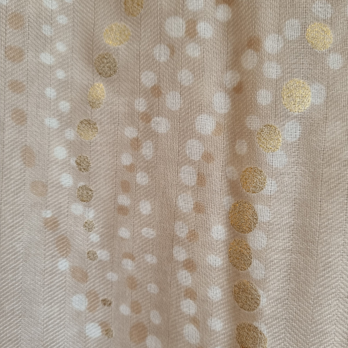 Katie Loxton Circles foil print scarf Champagne Large