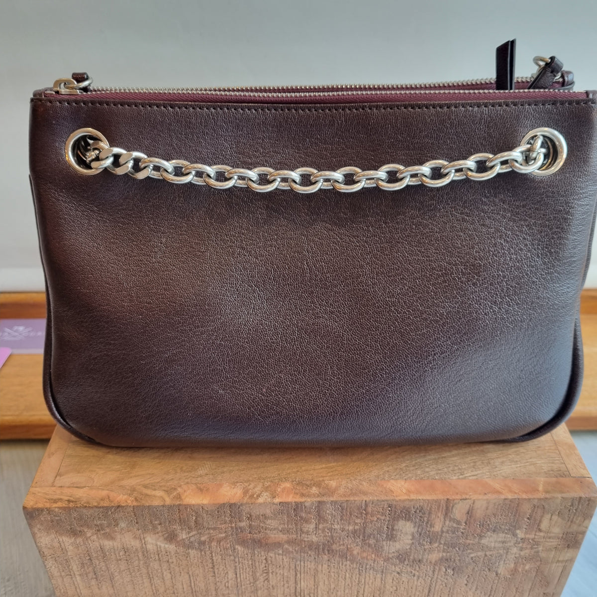 Mulberry 'Winsley' leather bag Oxblood OS