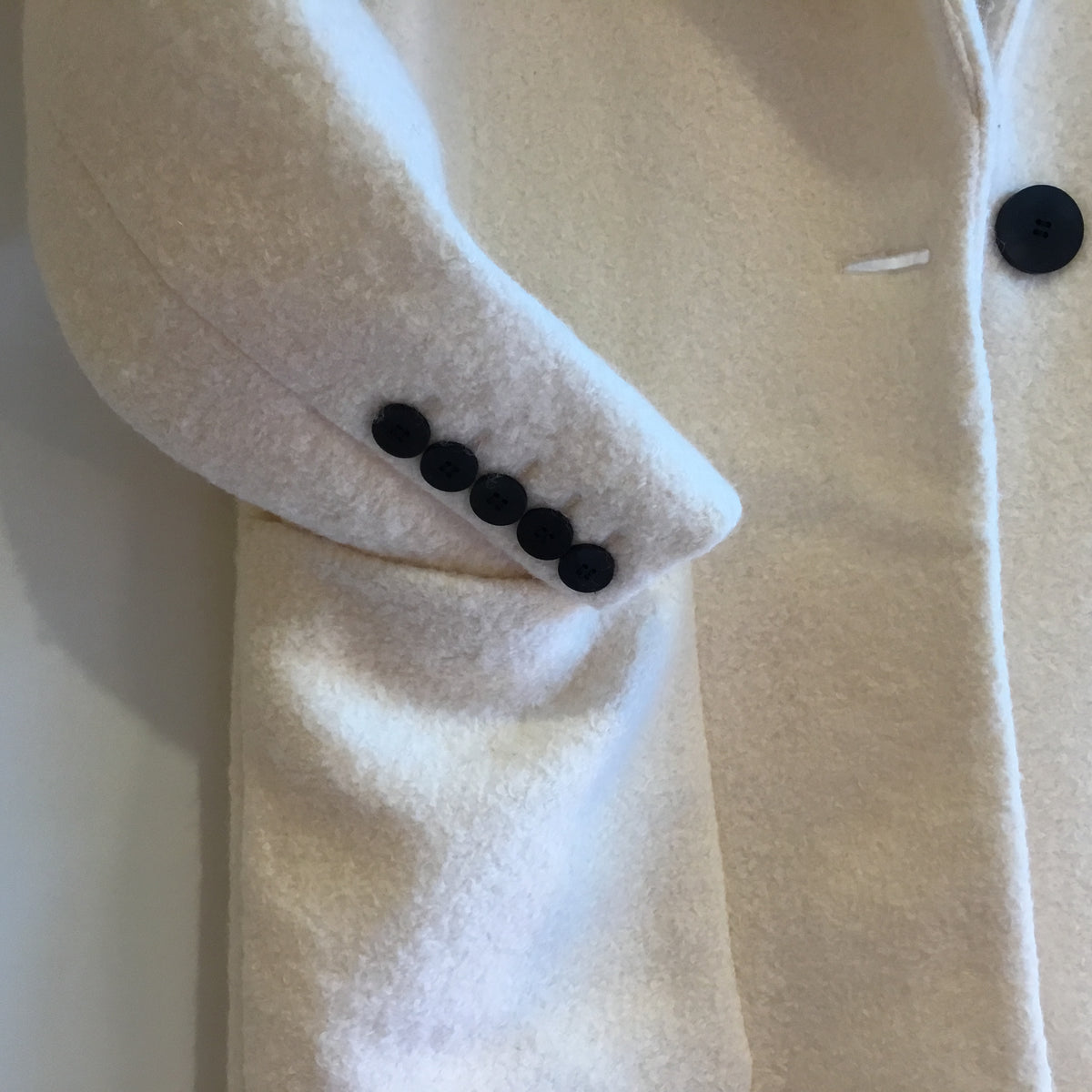 Mint Velvet boucle coat Cream Size 14